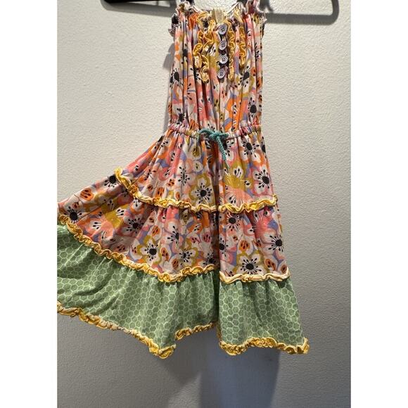 Matilda Jane Girls Size 4 Tiered Maxi Twirl Tell Me More Dress Floral Boho Artsy - Picture 3 of 7